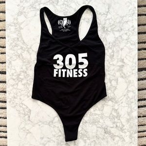 305 Fitness Black Leotard - Large
